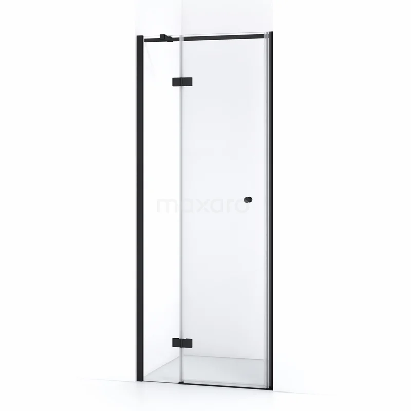 Amber Shower door | 70 cm Matte black Clear glass Pivot door WTC15310M