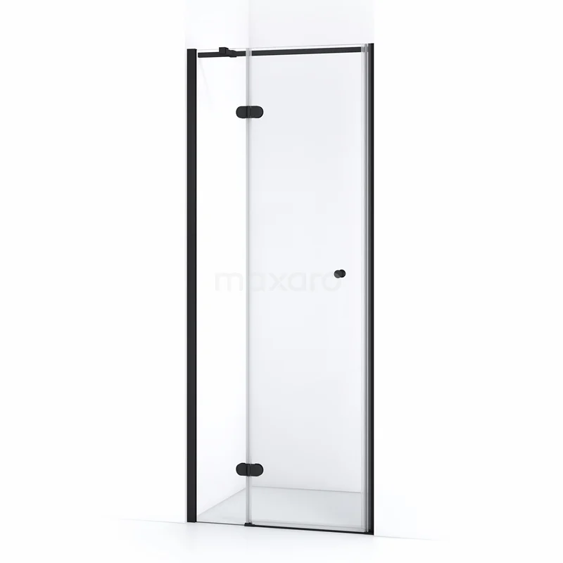 Amber Shower door | 90 cm Matte black Clear glass Pivot door WTC26320M