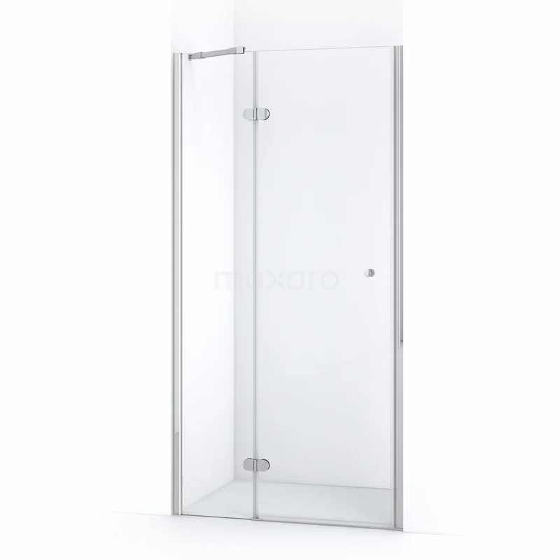 Duschtür Amber 110cm Klar Sicherheitsglas Chrom WTC46220C Glas Duschkabine mit Eckeingang und minimalistischem Design, Klarglas und metallischen Scharnieren, ideal für moderne Bäder.