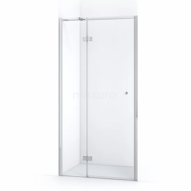 Duschtür Amber 90cm Klar Sicherheitsglas Chrom WTC35310C Glas Duschkabine mit scharnierendem Tür, rahmenloses Design und verchromten Scharnieren, perfekt für ein modernes Badezimmer.