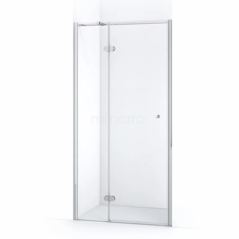 Duschtür Amber 90cm Klar Sicherheitsglas Chrom WTC35320C Glasene Duschkabine mit silberfarbenem Rahmen, Drehtür und modernem Design für einen modernen Badezimmerausdruck.