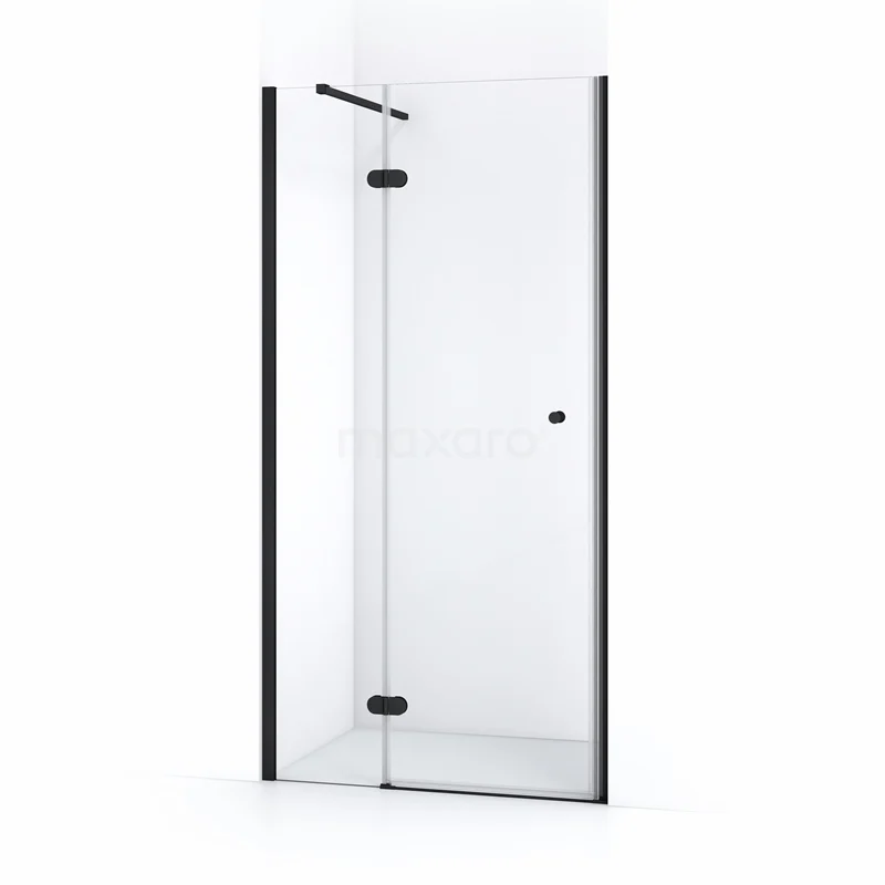 Amber Shower door | 100 cm Matte black Clear glass Pivot door WTC45120M