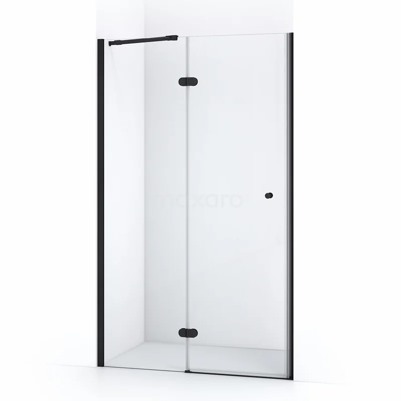 Amber Shower door | 120 cm Matte black Clear glass Pivot door WTC56220M