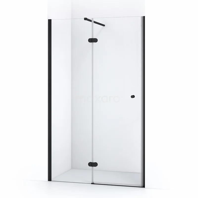 Amber Shower door | 120 cm Matte black Clear glass Pivot door WTC65120M