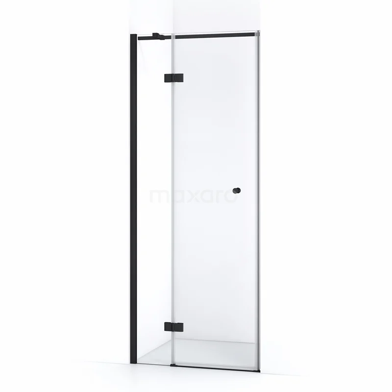 Amber Shower door | 90 cm Matte black Clear glass Pivot door WTB26310M