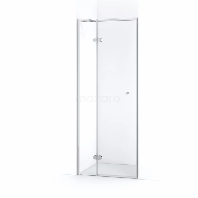 Duschtür Amber 80cm Klar Sicherheitsglas Chrom WTB25320C Glasene Duschtür, minimalistisches Design, transparent, mit verchromten Scharnieren, perfekt für moderne Bäder.