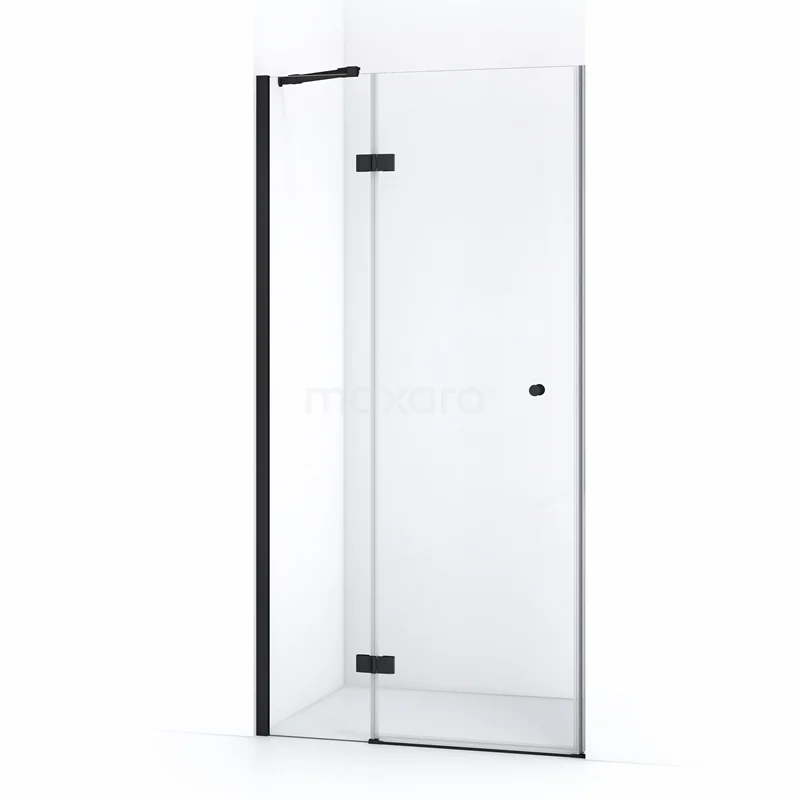 Amber Shower door | 90 cm Matte black Clear glass Pivot door WTB35210M