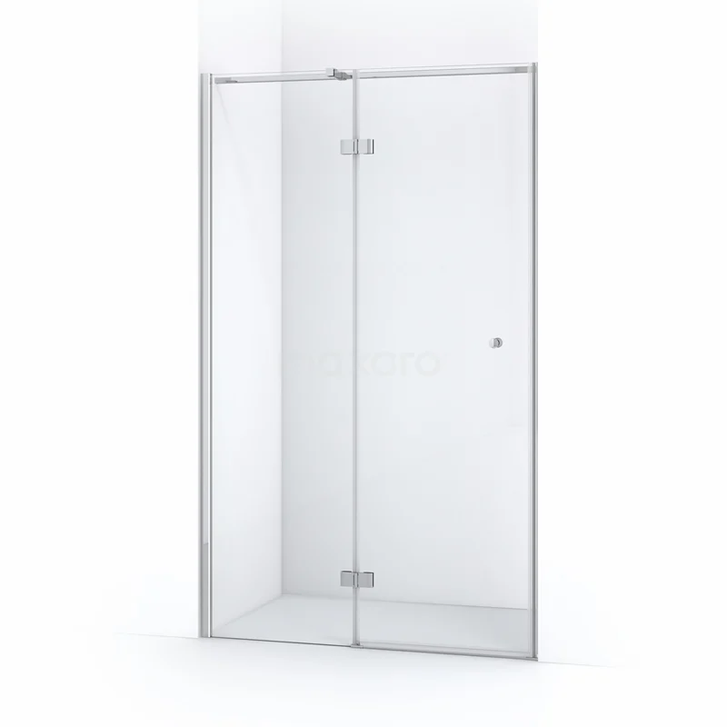 Amber Duschtür | 120 cm Chrom Klarglas Drehtür WTB65310C Glas Duschkabine mit klaren Paneelen, metallischen Scharnieren und schlankem Design, ideal für moderne Bäder.