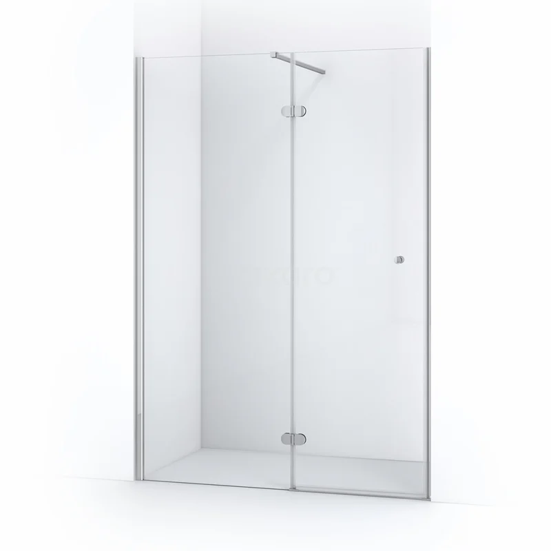Duschtür Amber 140cm Klar Sicherheitsglas Chrom WTB76120C Glas Duschwand mit modernem Rahmen, transparentem Design und Premium-Qualität, ideal für eine stilvolle Badezimmergestaltung.