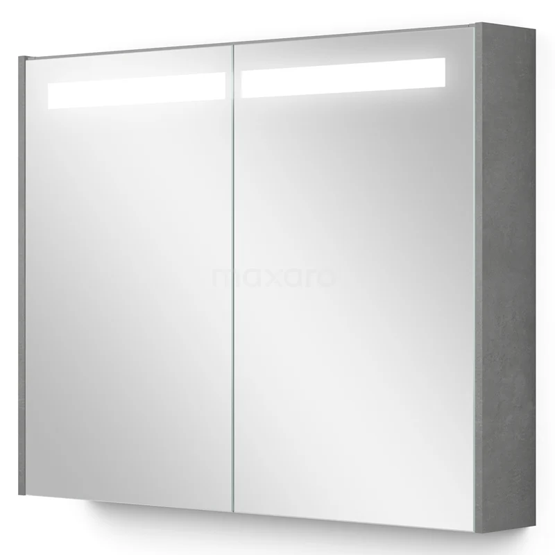 Mirror cabinet with lighting Modulo 90x70cm Light grey concrete K99-0900-59008-50