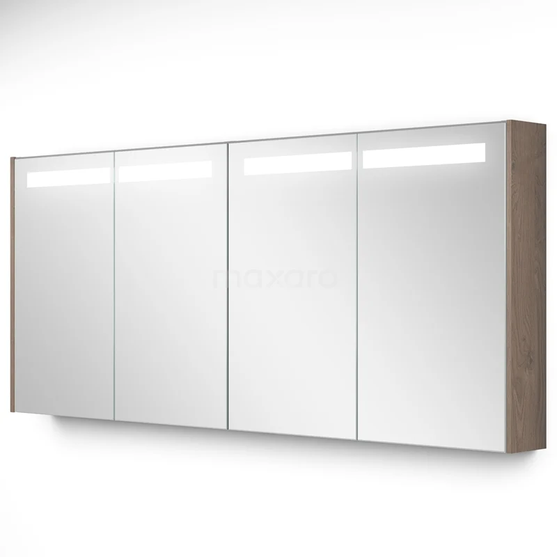 Mirror cabinet with lighting Modulo 160x70cm Mid brown oak K99-1600-59008-36