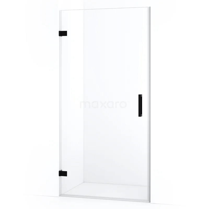 Diamond Shower door | 90 cm Matte black Clear glass Pivot door DDA2109120MB