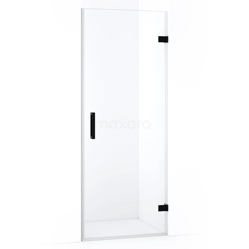 Diamond Shower door | 70 cm Matte black Clear glass Pivot door DDA2207120MB