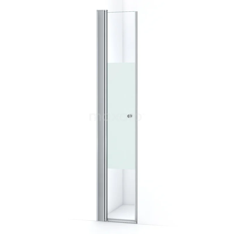 Zircon Comfort Shower door | 45 cm Chrome Clear with matt strip Pivot door S0332-0470N
