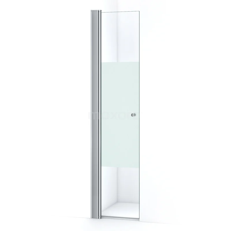 Zircon Comfort Shower door | 50 cm Chrome Clear with matt strip Bi-fold door S0322-0500N