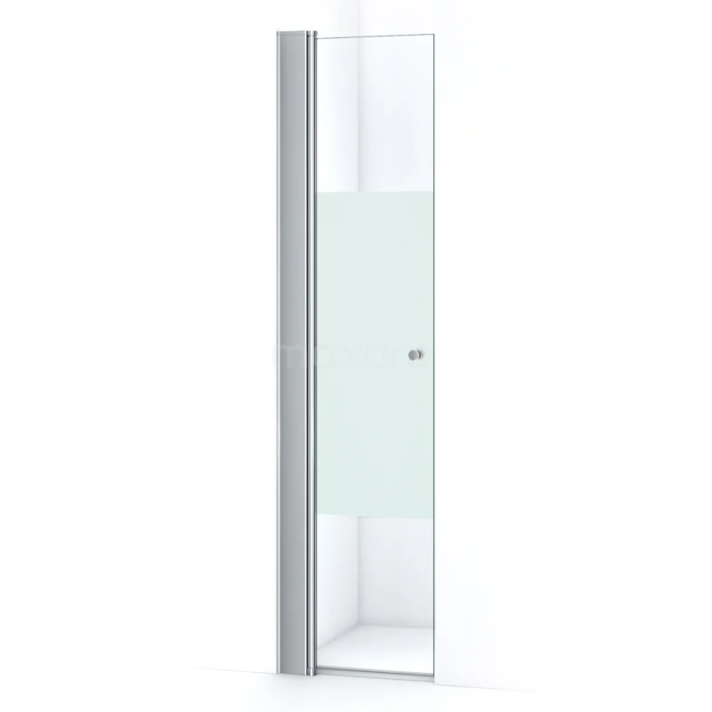 Zircon Comfort Shower door | 55 cm Chrome Clear with matt strip Bi-fold door S0332-0500N