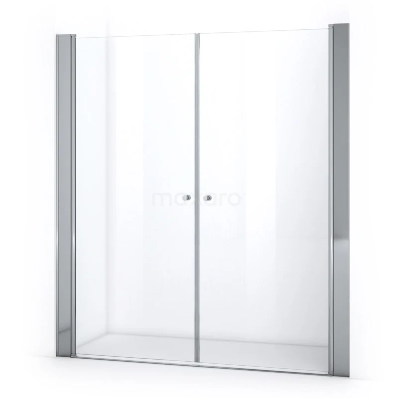 Duschtür Zircon Comfort 185cm aus klarem Sicherheitsglas Chrom S0430-1850N Glas Duschwand mit doppelt Schiebemechanismus, Klarglas und Aluminium Profile, ideal für ein modernes Badezimmer.