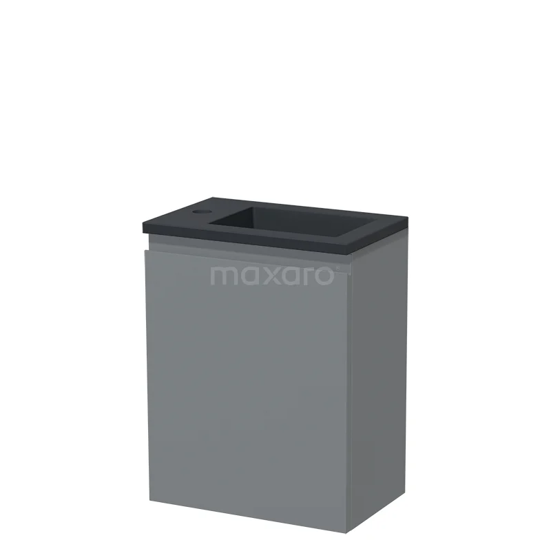 Modulo Pico Toilet unit with basin | 40 cm Mid grey Handleless front Quartz TMW10-00414