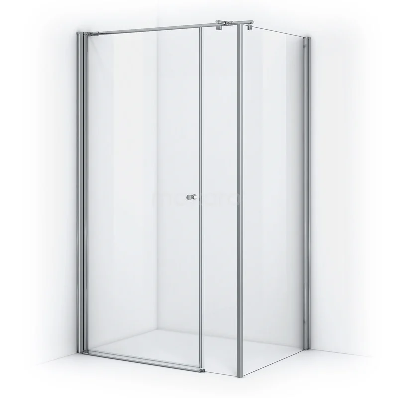 Zircon Comfort Shower enclosure | 120x80 cm Chrome Clear glass Pivot door Rectangle DH-080210013