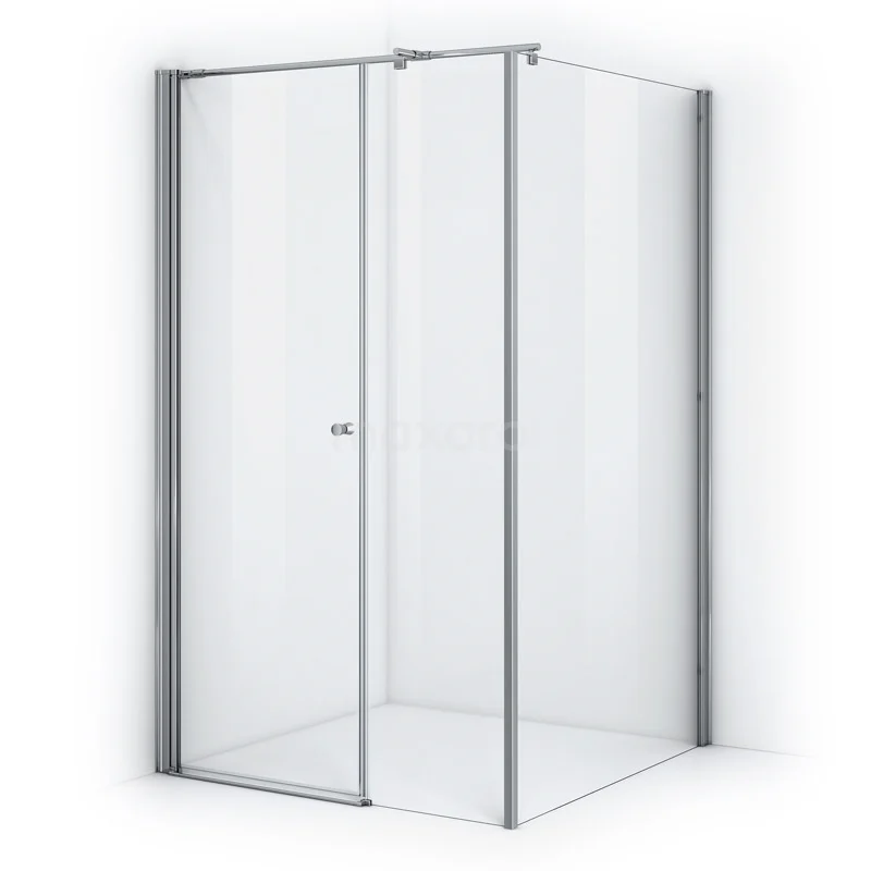 Zircon Comfort Shower enclosure | 110x100 cm Chrome Clear glass Pivot door Rectangle DH-110406013