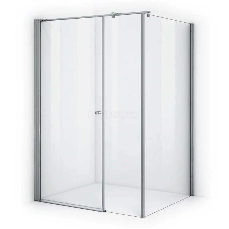 Duschkabine 130x110cm Klar Sicherheitsglas Zircon Comfort DH-110409013 Moderne Glas-Duschwand mit Schiebetür, Aluminium-Profil und klarem Design, perfekt für ein stilvolles Badezimmer.