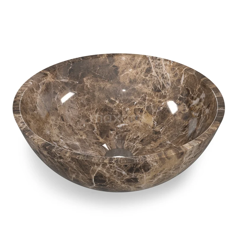 Countertop wash basin Dark Emperador Natural stone 30x12cm N125-0061