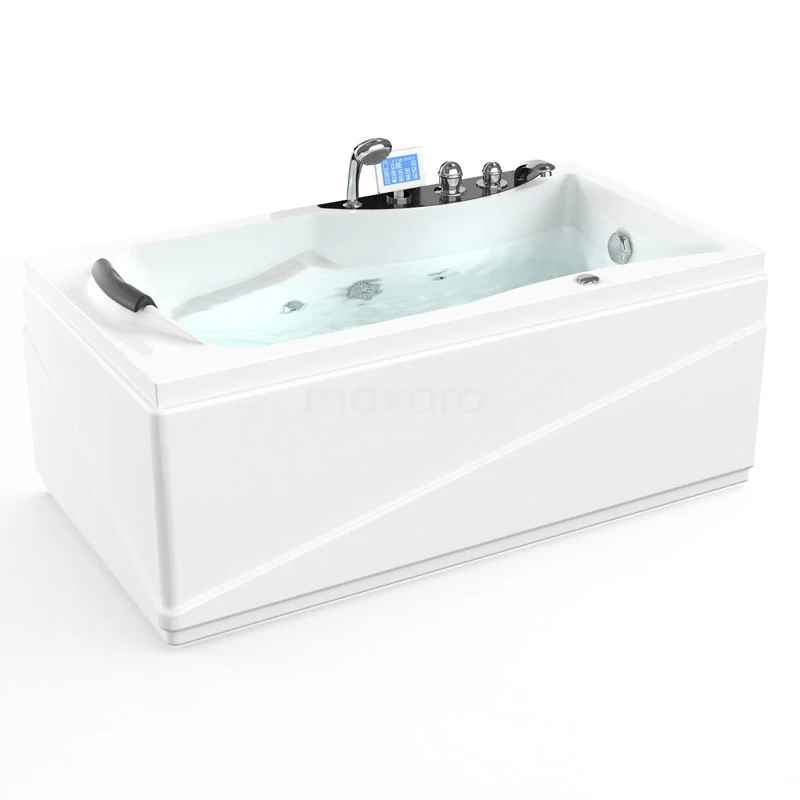 Whirlpool Bath Reef Silver 1 Person Right 150x80cm Water massage W007-154CR