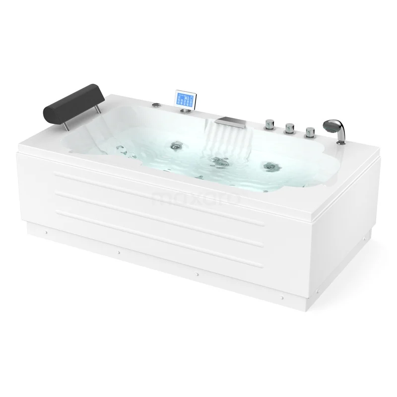 Whirlpool Bath Pacific Silver 1 Person Right 170x92cm Water massage W061-174CR
