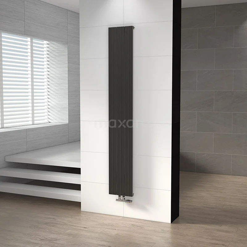 Uranus Designradiator | 28x180 cm Donkergrijs 899 W att Aluminium Centrale verwarming DR53_0318RDN