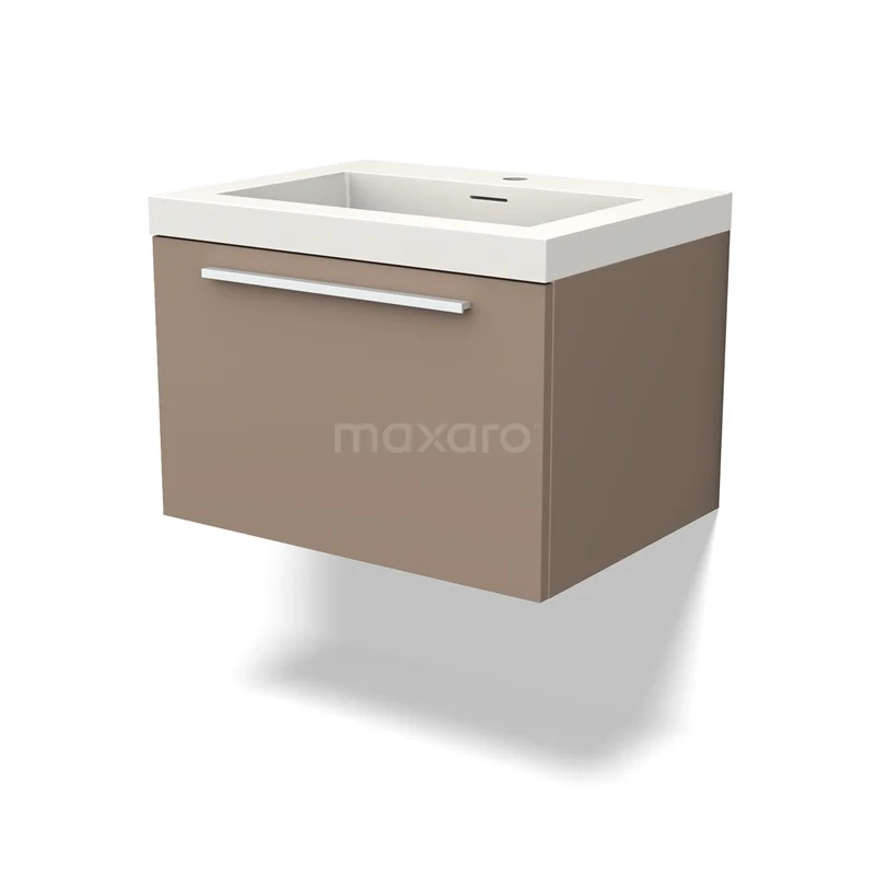 Modulo Vanity units with basin | 60 cm Taupe Flat front Solid surface 1 drawer BMW11-03762