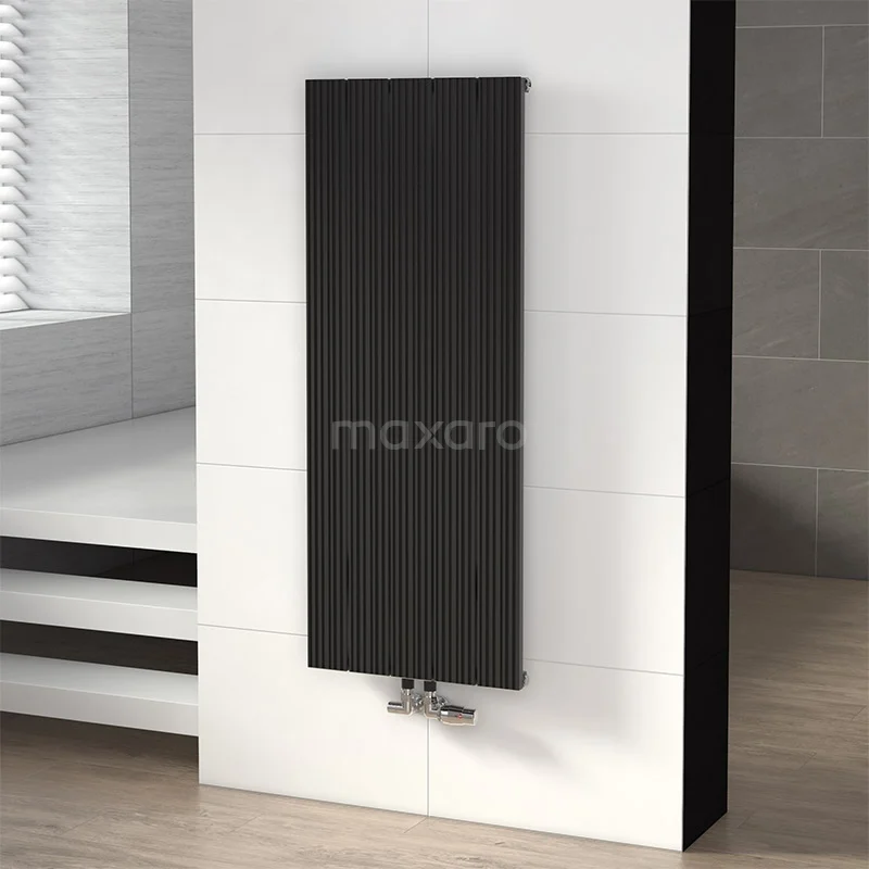 Uranus Designradiator | 47x120 cm Mat zwart 999 W att Aluminium Centrale verwarming DR53_0512SBN