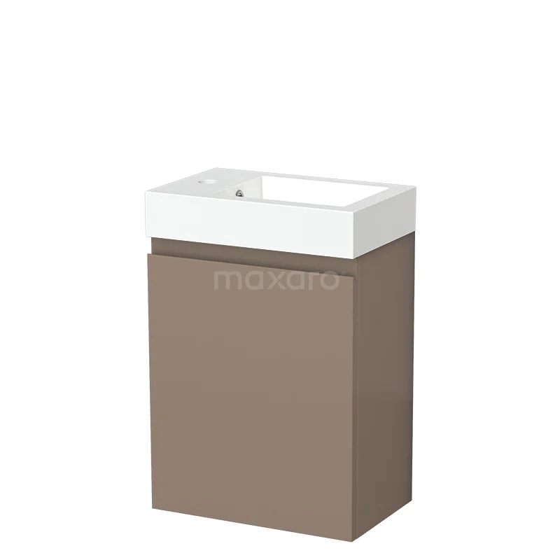 Modulo Pico Toilet unit with basin | 40 cm Taupe Handleless front Mineral marble TMW10-00440