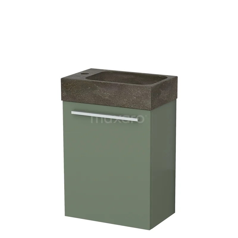 Modulo Pico Toilet unit with basin | 40 cm Sage green Flat front Natural stone TMW10-00454